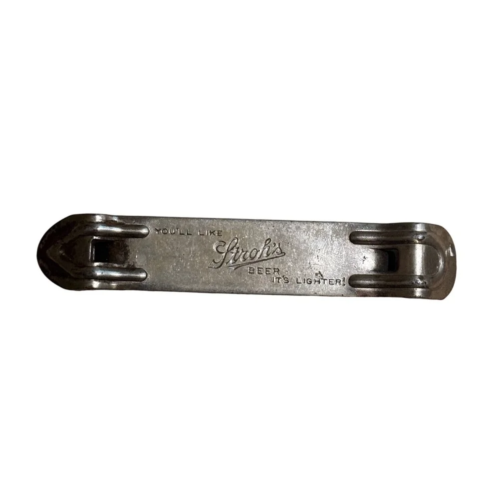 Vintage Stroh's Beer Church Key Bottle Can Opener Vaughan Detroit Michigan‎ 4in